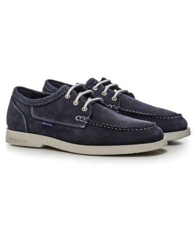 Paul Smith Leather Pebble Moccasins - Blue