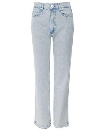 Rag & Bone Raquel Harlow Full Length Straight Jeans - Grey