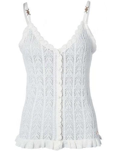 Holland Cooper Pointelle Cami - Blue