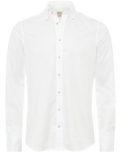 Stenströms Slimline Oxford Shirt - White