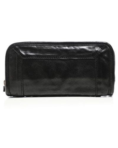 Campomaggi Merin Leather Zip Around Wallet - Black