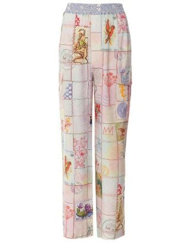 ME369 Linen Frida Cargo Trousers - Pink