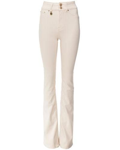 Holland Cooper High Rise Flared Jeans - Natural