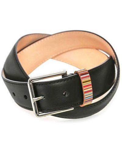Paul Smith Leather Keeper Belt - Black