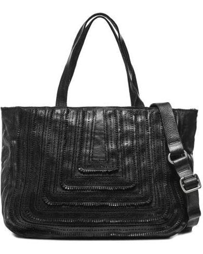 Campomaggi Leather Shopper Bag - Black