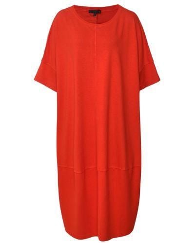 Oska Cotton Linen Chromea Dress - Red
