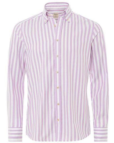 Stenströms Slimline Striped Shirt - Purple