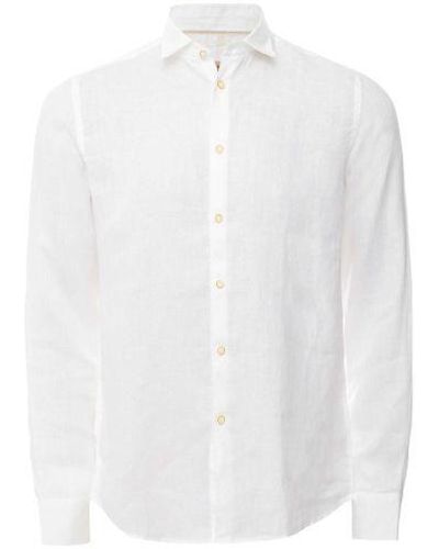 Sseinse Linen Cotton Plain Shirt - White