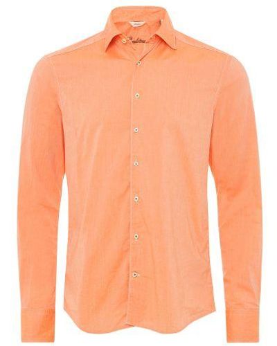 Stenströms Slimline Cotton Shirt - Orange