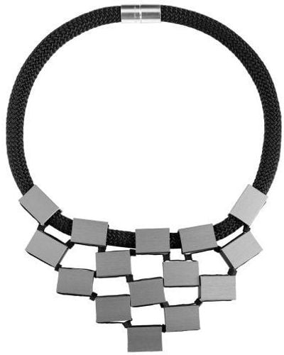 Christina Brampti Aluminium Cube Necklace - Black