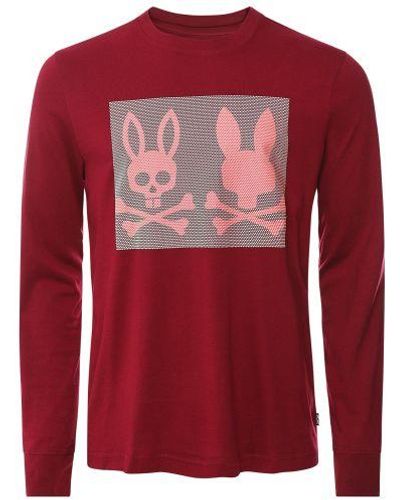 Psycho Bunny Long Sleeve Chicago T-shirt - Red