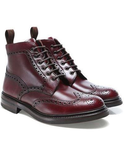 Loake Leather Gage Brogue Boots in Brown for Men | Lyst UK