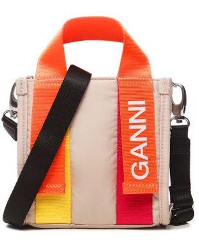 Ganni Mini Tech Tote Bag - Orange