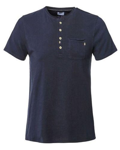 Sseinse Henley Pocket T-shirt - Blue