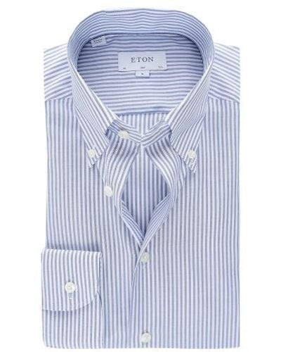 Eton Slim Fit Bengal Stripe Shirt - Blue