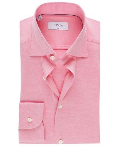 Eton Slim Fit Four-flex Shirt - Pink