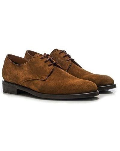 Paul Smith Suede Bayard Derby Shoes - Brown