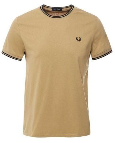 Fred Perry Twin Tipped T-shirt - Natural