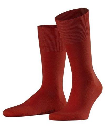 FALKE Virgin Wool Blend Airport Socks - Orange