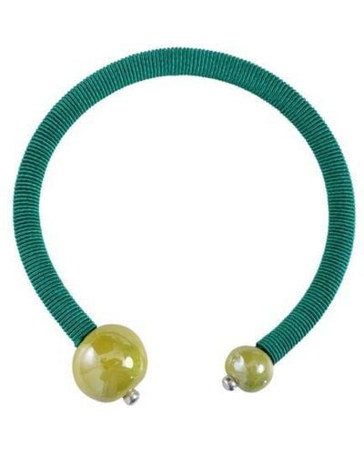 Christina Brampti Silk Cord Bead Necklace - Green