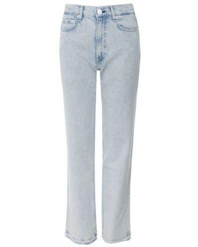 Rag & Bone Raquel Harlow Full Length Straight Jeans - Grey