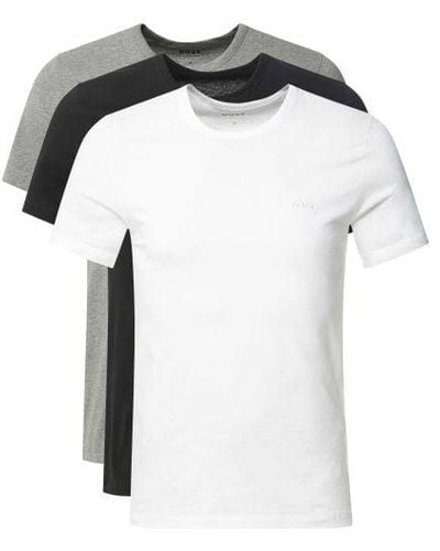 BOSS Regular Fit T Shirts 3 Pack - White