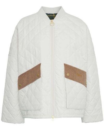 Barbour Quilted Bowhill Jacket - White