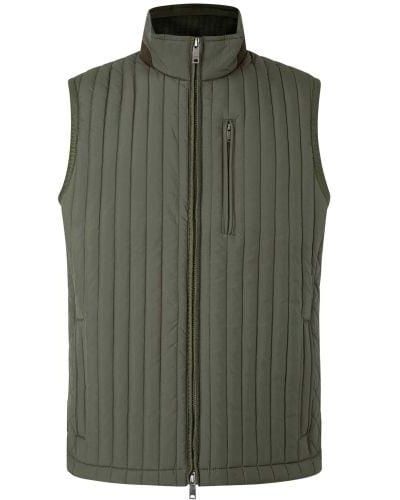 Hackett Channel Quilted Gilet - Green