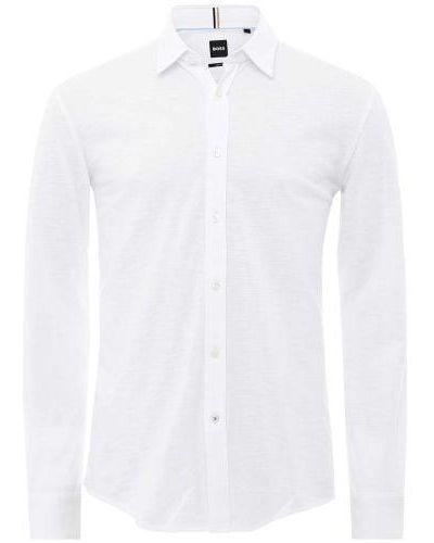 BOSS Slim Fit S-roan-kent Shirt - White