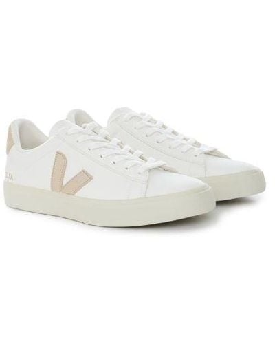 Veja Chromefree Leather Campo Trainers - White