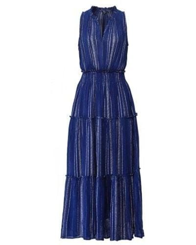 Rails Loulou Linen-blend Maxi Dress - Blue