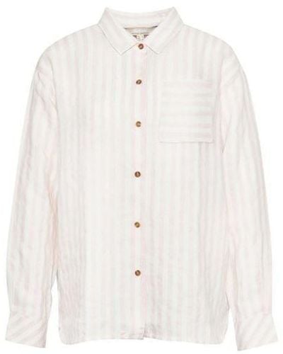 Barbour Annie Striped Linen Shirt - White