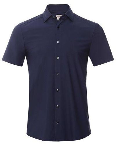 Stenströms Short Sleeve Jersey Shirt - Blue
