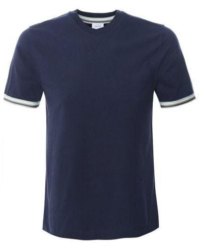 Sseinse Striped Cuff T-shirt - Blue