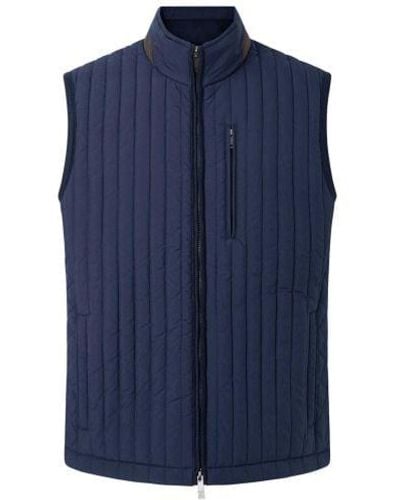 Hackett Channel Quilted Gilet - Blue
