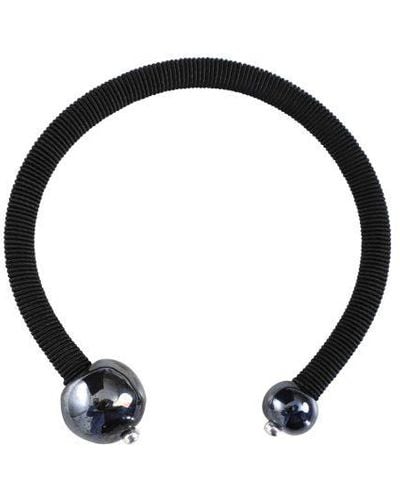 Christina Brampti Silk Cord Bead Necklace - Black