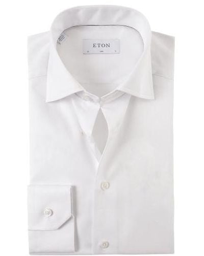 Eton Slim Fit Solid Shirt - White