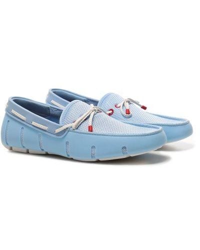 Swims Braided Lace Loafers - Blue