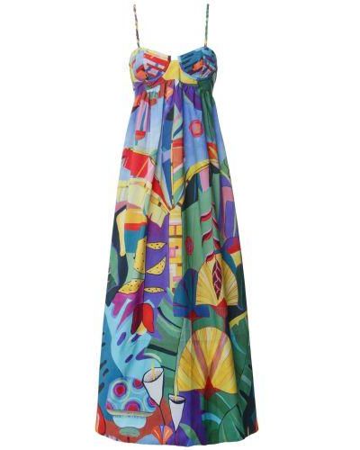 FARM Rio Tropical Scenario Sleeveless Maxi Dress - Blue
