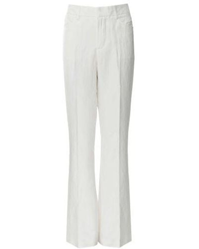 Zadig & Voltaire Linen Flared Pistol Trousers - White
