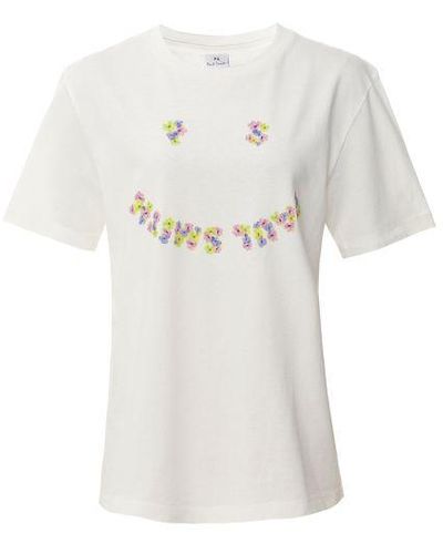 Paul Smith Floral Happy Print T-shirt - White