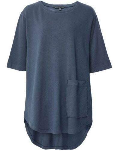 Oska Long Cotton Pocket T-shirt - Blue