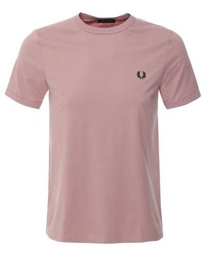 Fred Perry Ringer T-shirt - Pink