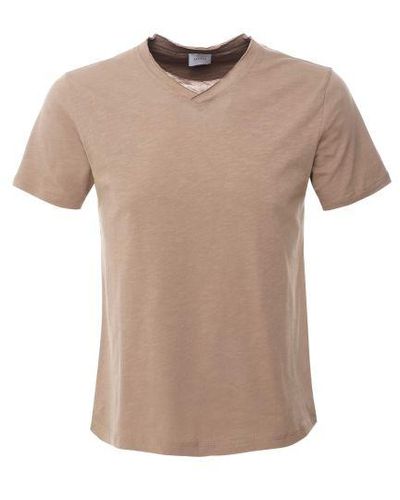 Sseinse V-neck T-shirt - Brown