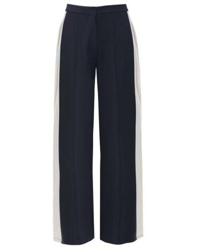 Holland Cooper Wide Leg Trousers - Blue