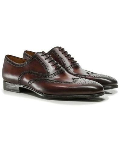 Magnanni Leather Oxford Brogues - Brown