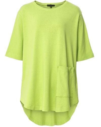 Oska Long Cotton Pocket T-shirt - Green