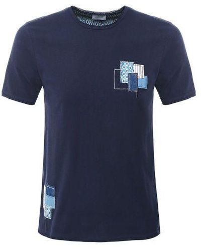 Sseinse Patchwork Detail T-shirt - Blue