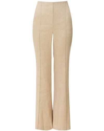 Veronica Beard Komi Twill-linen Trousers - Natural