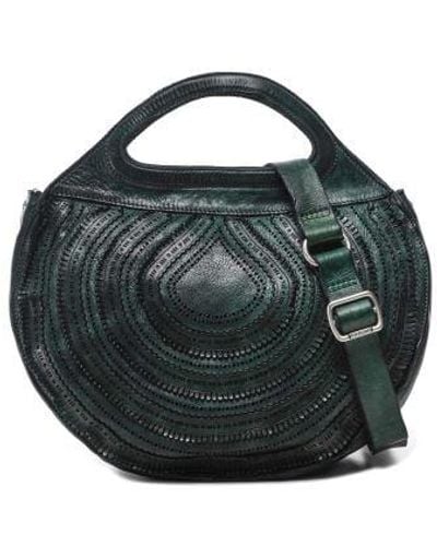 Campomaggi Circular Leather Crossbody Bag - Black